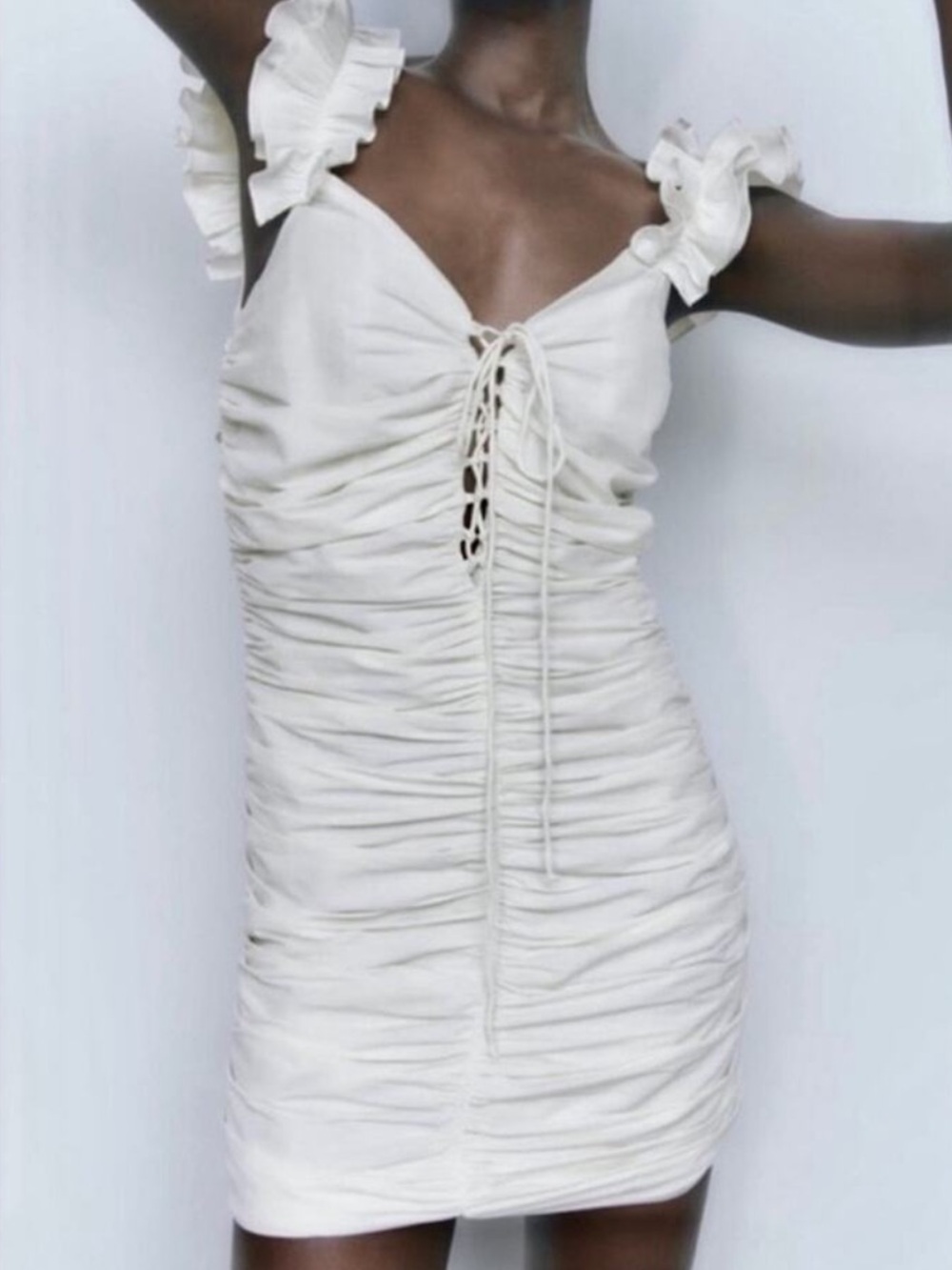 NWT Zara Ruched Mini Dress